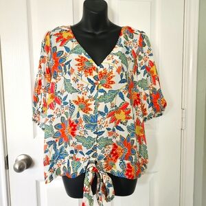 NEW Rose + Olive Floral Blouse